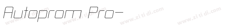 Autoprom Pro字体转换 Autoprom Pro字体转换